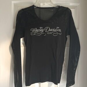 Harley Davidson long sleeve jersey.  Net sleeves and neckline